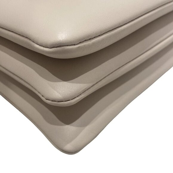 Auth Salvatore Ferragamo Gancini - White Leather Shoulder Bag - Picture 5 of 8